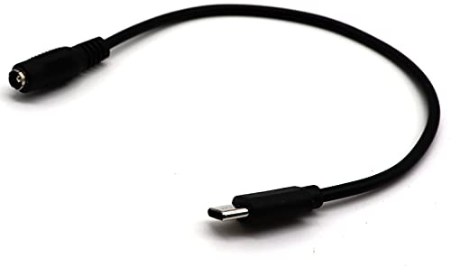 Disscool 20V 5A USB 3.1 Male to DC 5.5 x 2.5mm Female Charging Power Cable, USB 3.1 Type C USB-C to DC 5.5 x 2.5mm Power Jack Extension Charge Cable(0.25M)