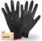 BWOLF PENGUIN Arbeitshandschuhe Herren/Arbeitshandschuhe Damen Handschuhe, rutschfeste Montagehandschuhe Nahtlos für Reparaturen, Feinarbeiten, Automobilindustrie, Autoservice (9(12 paar), Schwarz)