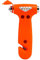 Tradineur - Martillo de Emergencia para Coche con cortacinturones, Herramienta de Escape, rompe Cristales, ventanillas de automóviles, Naranja, 13 x 7,3 cm, Color Aleatorio