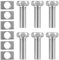 6 Schrauben Muttern für Batterie für Motorrad Roller,Batterie Schrauben Motorrad, Motorrad Batterie Schrauben,6mm Ersatz Schrauben Klemmen für Rollerbatterie Batterie (Schrauben&Muttern)
