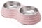 KuTi Kai Double Dog Bowls for Food and Water,Premium Removable Stainless Steel Double Bowls with Non-Slip Bottom and 1 Pet Food Scoop for Pet and Small Dogs Cats etc (Small, Pink)
