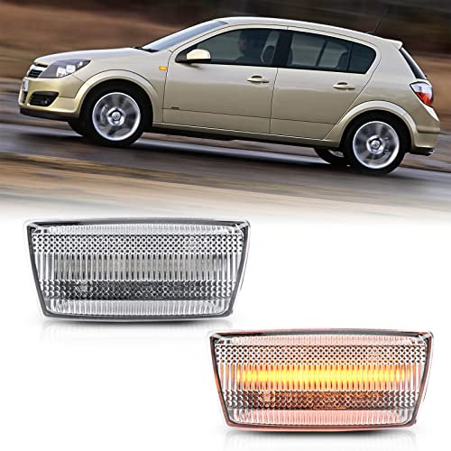 njssjd LED Seitenblinker Blinker Repeater Lampe Kompatibel mit Opel O.pel Adam Astra H Corsa D E Insignia A Meriva B Zafira B Blinker Licht