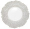 Trimming Shop 33cm Silver Crackled Design White Glass Charger Plates for Dinner Table Decorations, Weddings, Parties, Birthdays – 13 Inch Silver Crackled Design White Glass Charger Plates, Pack of 1