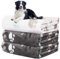 Hundedecke Sofa, waschbar Decke Für Sofa, Hundedecke Flauschig, Fleecedecke Hunde, 3 Pack Weiche Warme Haustier Decken, Mit niedlichem Knochen-Druck,Für eine Vielzahl von Haustieren,106 * 76CM