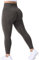 ZAAYO Damen Gym Leggings Sport Booty Scrunch Butt High Waist Seamless Yoga Hosen Tiefe Taupe S