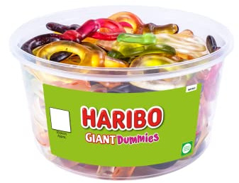 HARIBO Giant Dummies – 60 Pieces of Fruity Gummy Sweets – 816g Tub