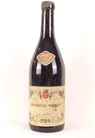 chambolle-musigny drevon (bouchon ciré bouteille soufflée) rouge 1957 - bourgogne
