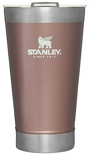 STANLEY Stay-Chill Bier-Pint-Glas, breiter Deckel, integrierter Flaschenöffner, Bierbecher, isoliertes Edelstahl-Pint-Glas, BPA-frei, Rosenquarz