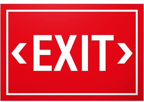 DankeDir! EXIT Ausgang - 30 x 20 cm Schild - Geschenk Geschenkidee Studio Haus Türschild - Türschild Hinweisschild Hinweis Türe Notausgang