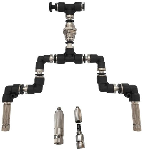 duspruzzi 0.15mm Regenwald Reptiliensprüher, Aquarium Terrariendüse Nebler, 360° Verstellbarer Metallstecker Sprühdüsen Tank Amphibien Nebel System Nebeldüsen
