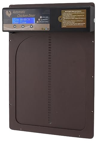 Dpofirs Stalltüröffner Langlebige Konstruktion, intelligente hühnerstalltür Automatischer Manueller Modus,automatischer Hühnerstall Led Anzeige Einfache Tastenprogrammierung für