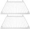 SPARES2GO Fridge Shelf compatible with Beko Refrigerator Freezer Adjustable White Plastic Coated Extendable (Pack of 2 Shelves, Large, 425mm - 670mm x 320mm)