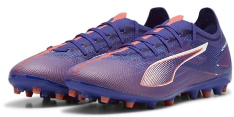 PUMA Unisex Adults Ultra 5 Match MG Soccer Shoe, Lapis Lazuli-PUMA White-Sunset Glow, 43 EU