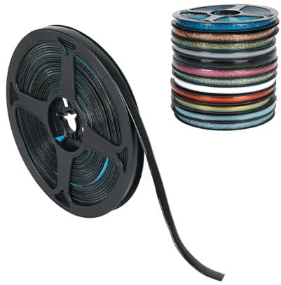 Selbstklebend Flexible Zierleisten,Stuckleisten Decke Zierleiste Wand Keramikfliesen Kantenband 6M*7.5MM Selbstklebend Seitenkanten zum Herd,Waschbecken,Fliesenrand (Schwarz)