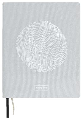TINNE-MIA Bullet Journal - A6 Notebook - Dotted - Hardcover - Book Cloth - 160 Pages - Silver Moon