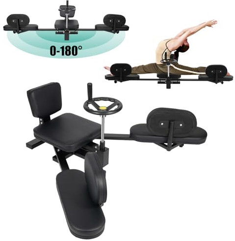 KEESUNG Beinspreizer, Mechanischer Spagattrainer, Beinspreizer mit Drehkurbel 200° Streckwinkel Professioneller Spagattrainer Beinpresse für Zuhause für Ballet, Yoga, Dance, Martial Arts, MMA