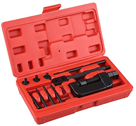 Cocoarm 13Pcs Motorcycle Chain Breaker Rivet Cutter Tool Kit for Breaking and Joining Most Drive Chains, Designed to Rivet Chain Links, for Motorcycle Mechanics
