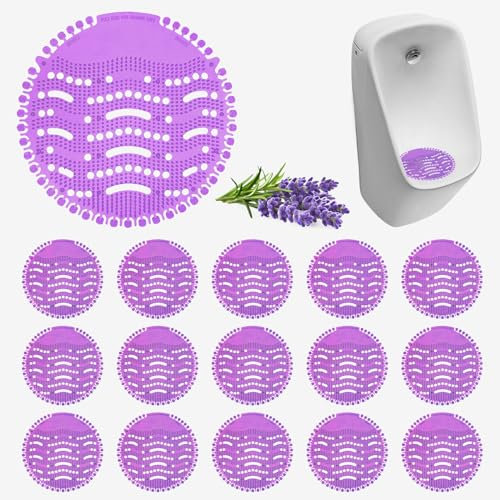 Urinalsieb, 16 Stück Urinalsieb Mit Duft, Frischewirkung Pissoirsieb, Desodorierungsmittel Für Urinalsiebe, Urinal Einleger Matte Pissoirsieb Spritzschutz Für Alle Gewerblichen Orte Wohnungen (Lila)