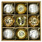 Beinhome Weihnachtskugeln 9 TLG. 8cm Plastik Christbaumkugeln Set Christbaumschmuck für Weihnachtsbaum Dekoration Weihnachtsdeko Hausdeko Elegant Thema Gold Silber