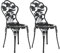 ULUYYUC Garten Stühle Gartenstühle Camping Tisch Stuhl Set Outdoor Sessel - Bistro-Stühle 2 STK. Aluminiumguss Schwarz für Außenbereich Garten Speisesaal Balkon