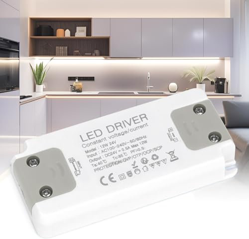 KSIBNW Transformador 220V a 12V, 24W 2A LED Driver Ultra Fino Transformador Voltaje Constante Fuente Alimentación AC 220V a DC 12V Baja Tensión Controlador Adaptador para LED Tira Bombillas