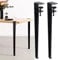 YBAAKZIIR metal table legs, 4Pcs F-Shape Adjustable Table Clamp Legs, Metal Iron Dining Desk Legs, No Punching Design to Protect The Desktop(Black)
