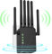 2024 Nouveau Répéteur WiFi Puissant, Amplificateur WiFi Dispose de 6 antennes murales percées puissantes,Extension WiFi pour la Maison et Le Bureau, Répéteur/Routeur/AP.