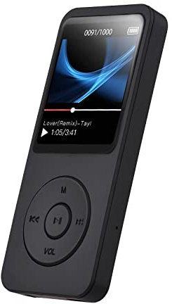 YIWEOG Lettore MP3 Lettore MP4 portatile con scheda di memoria da 32 GB Lettore musicale MP3 Schermo LCD da 1,77 pollici Lettore video Visualizzatore di foto Supporto Musica Radio Video Registratore d