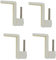 4 Crochets adhésifs Couleur Blanc pour tringles à Rideaux Extensibles, à Coller Dessus, sur fenêtres PVC, Chaque Crochet supporte + 500 GR