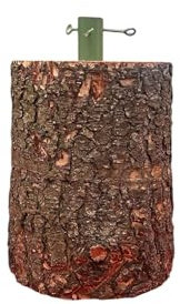 base per albero di natale, vero tronco di abete originale 30kg, legno realistico 35x28 base per albero artificiale, artigianale