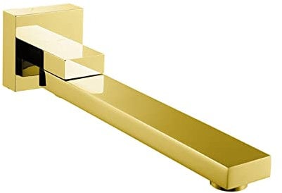 Badezimmer Badewanne Duscharmatur mit Wandmontage Wanneneinlauf Wannenauslauf Duschsystem in Gun Grau Gold