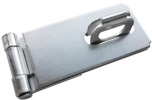 Keypak 75mm 3 Inch Heavy Duty Zinc Safety Hasp & Staple – Gate Clasp, Shed Hinge, Cabinet Door Latch Security with Screws