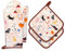 Arquiel Dogs Oven Mitts and Pot Holders -100% Cotton, Heat Resistant Extra Long Oven Gloves & Hot Pads for Cooking BBQ Grilling Baking Gift, Set of 4