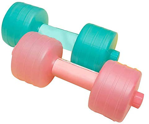 Zufällige Wassergefüllte Hantel, Einstellbare Gewichtsdummen, Handgewichtsfitnessgeräte für Heim- und Fitness -Training (Rosa, grün #50)