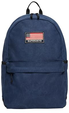 Superdry Damen Workwear Montana Rucksack aus Canvas Kräftiges Marineblau 1SIZE