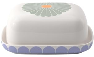 Villeroy & Boch – Fleur Butterdose, Maße: ca. 15 × 12,5 × 6,5 cm, Multicolour, spülmaschinenfest & mikrowellensicher, florales Dekor, Aufbewahrung für Butter aus Premium Porzellan