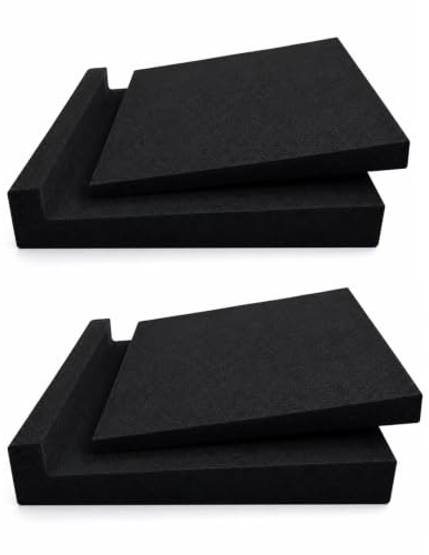 2 Pack Studio Monitor Isolation Pads for 5 Inches Speakers Sound Insulation Studio Foam Prevents Vibrations Acoustic Speaker Isolation Pad High Density Fits Most Stands 11.8x6.7x1.5in /30x17x4cm