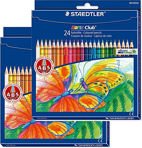 Staedtler Noris Club Coloured Pencils Set of 24 Colours 24er-Pack | Doppelpack assorted colours