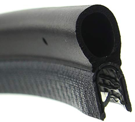 SMI-Dichtungsprofil DO14 für 4-6mm PVC mit Stahleinlage /EPDM Moosgummi selbstklemmend ohne Kleber - Kantenschutz mit Dichtung oben, Kantenschutzdichtprofil für Auto, Kofferraum (10 m)