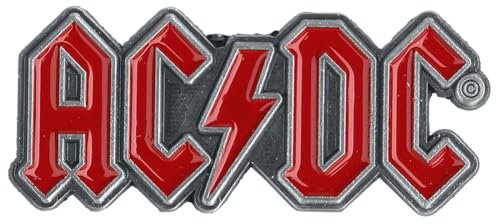 AC/DC Red Logo Unisex Pin rot Zinklegierung Band-Merch, Bands