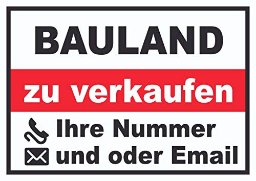 HB-Druck Bauland Verkaufsschild Schild A6 (105x148mm)