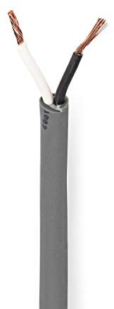 Nedis Speaker Cable, Flexible PVC Jacket, Double-Isolated Cores, Compatible with XLR and Jack Connectors - 100m Reel