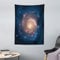ABAKUHAUS Weltraum Wandteppich, Schwarzes Loch Cosmos Raum aus Weiches Mikrofaser Stoff Waschbar ohne Verblassen Digitaldruck, 110 x 150 cm, Petrolblau Pfirsich