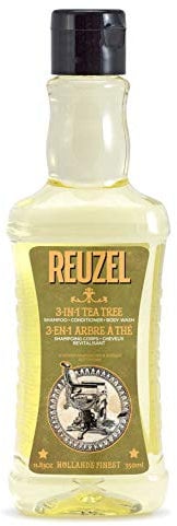 Reuzel 3-In-1 Tea Tree Shampoo, Cleanses Hair and Body, 350 ml