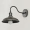 Vintage Industrie Wandleuchte Antik E27 Innen Außen Wandlampe Metall Lampenschirm Wasserdicht IP23 Landhaus Wand-Außenleuchte für Balkon Villa Terrassen Eingang Garten,Schwarz Scan Silber