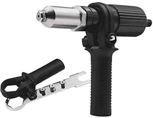 Nietzange Adapter für Akku-Bohrmaschine, elektrische Mutter, Nietzange, Einsatzwerkzeug, 2,4 / 3,2 / 4,0 / 4,8 mm Durchmesser Nietkopf
