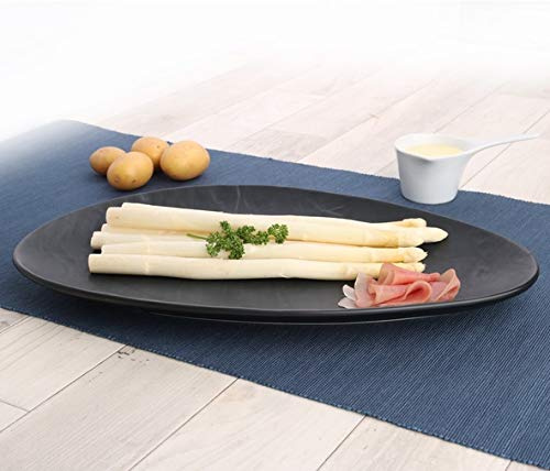 Holst Porzellan SDS 236 - Plato de porcelana (36 x 23 cm), diseño de pizarra, color negro mate
