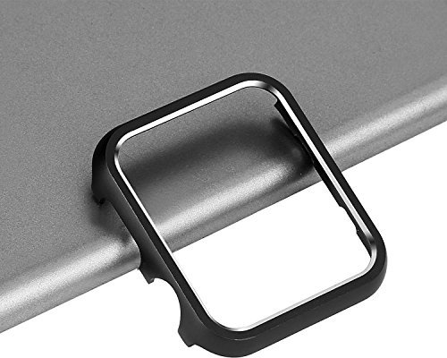 Fundas Protectora Compatible con Apple Watch 44mm Serie 6, Negro Aleación de aluminio Anti-Arañazos Metal Carcasa Caso de Parachoques Cubierta de Reloj Compatible con Apple iWatch 44mm Series SE/6/5/4
