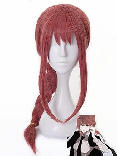 LeMarnia Anime Perücke Makima Cosplay Perücke Lange Geflochtene Halloween Party Kostümperücke