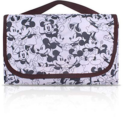 Finex Mickey Mouse und Minnie Mouse Picknickdecke Matte für Camping, Wandern, Outdoor, Konzert, Reisen, groß, faltbar, tragbar, wiederverwendbar, Schwarz & Weiß